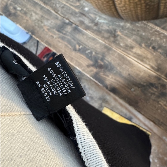 August Silk Black Long Sleeve Top with White Trim - Picture 7 of 7